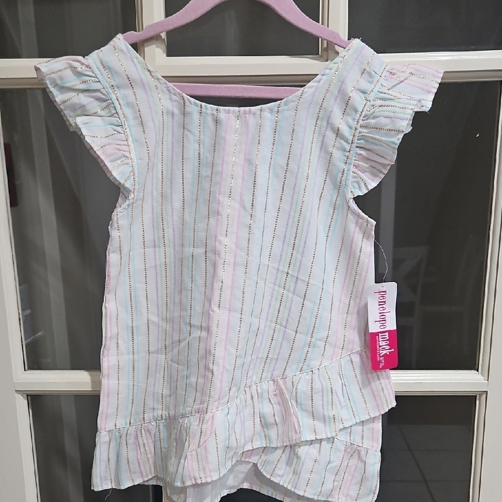 Penelope Mack Pastel Striped Kids Blouse